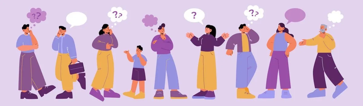 what are thoughts image showing people with thought bubbles